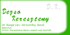 dezso kereszteny business card